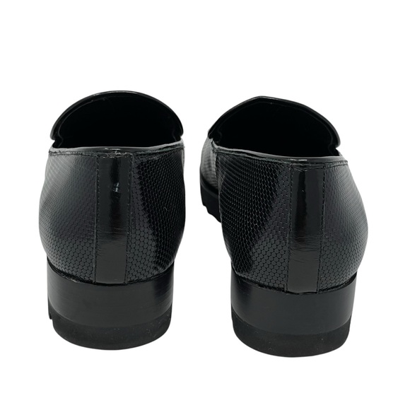 Donald J. Pliner | Elen Black Leather Lug Sole Loafers - Picture 5 of 9